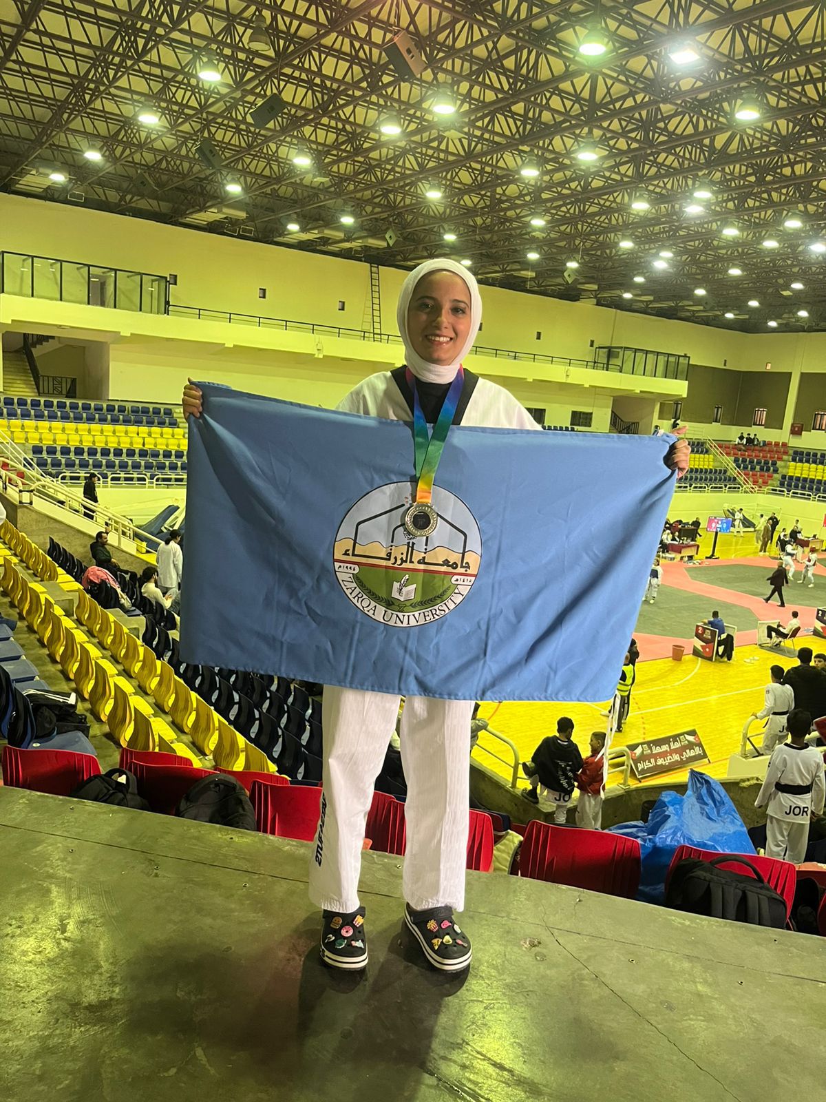 جامعة الزرقاء تحصد المركز الثاني والميدالية الفضية في بطولة الصقور للتايكوندو