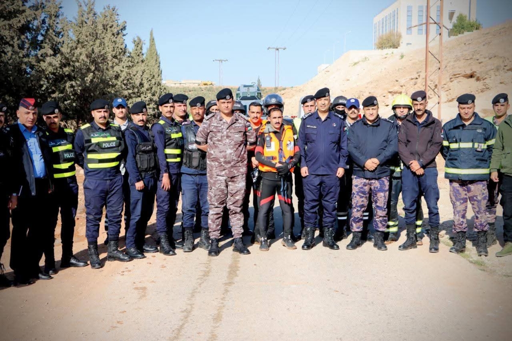 تمرين امني وهمي في  محافظة مادبا....صور