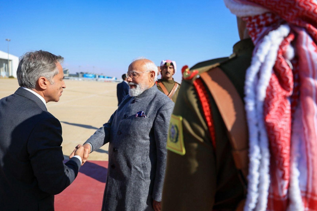 جعفر حسان  يستقبل رئيس الوزراء الهندي