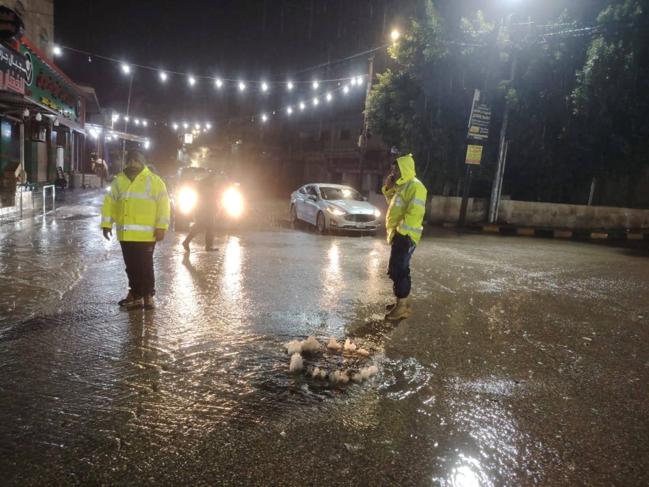 بلدية جرش تعالج (41) ملاحظة ميدانية خلال المنخفض الجوي