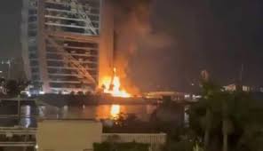 اندلاع حريق فى منشأة بحرينية بالمعامير جراء قصف إيراني