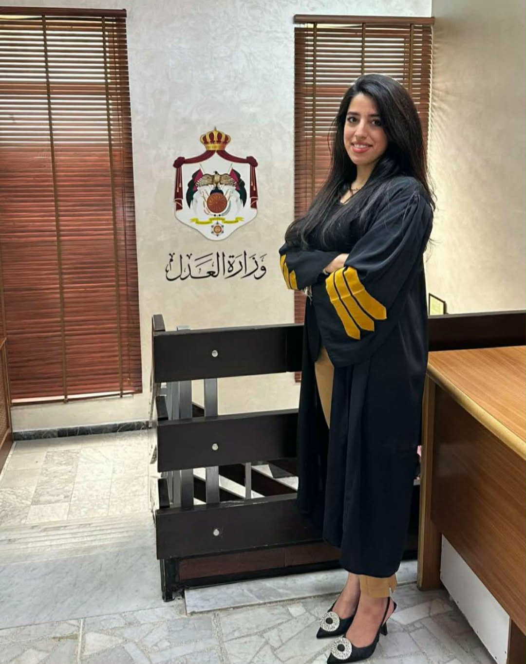 المحامية نيروز خليل سند العقيل الجبور تؤدي اليمين القانونية أمام وزير العدل