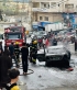 احتراق مركبة وسط مدينة عجلون