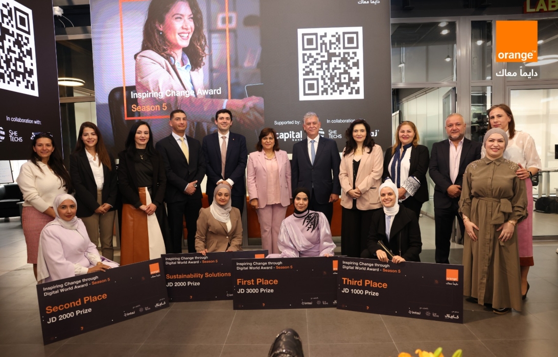 Supported by Capital Bank  in Collaboration With intaj Orange Jordan Announces “Inspiring Change” Award Women Entrepreneur Winners