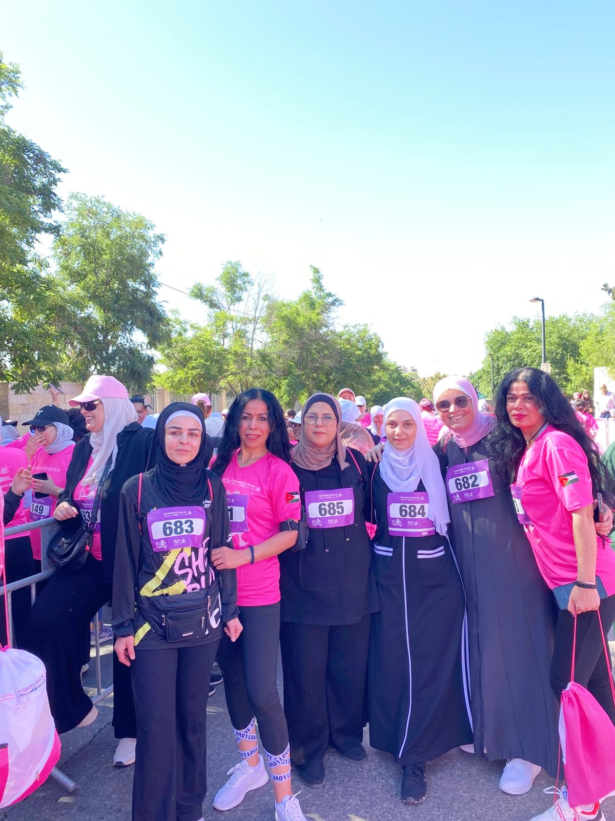 موظفات أمانة عمان يشاركن في برومين سباق السيدات اركضي عشانك بحدائق الحسين